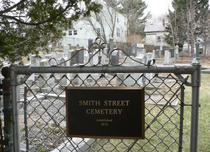 Smith St. Cemetery gate and sign
