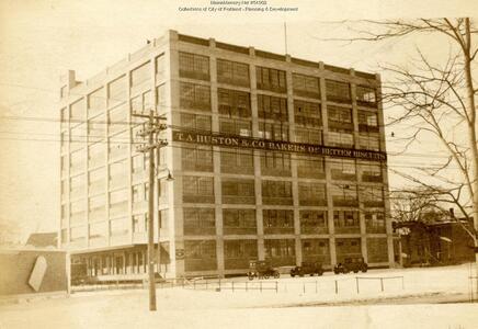 The old T.A. Huston & Co Bakers of Better Biscuits building at 314 Forest Avenue, now the USM Glickman Family Library